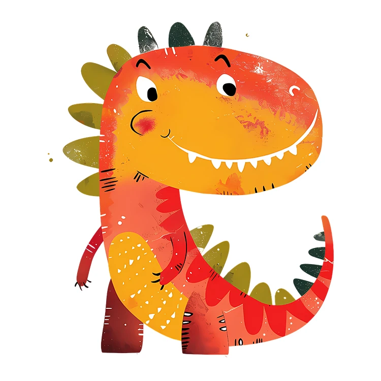 استیکر پارچه و لباس پاد آفرین مدل کارتونی کیوت دایناسور بامزه کد S5650