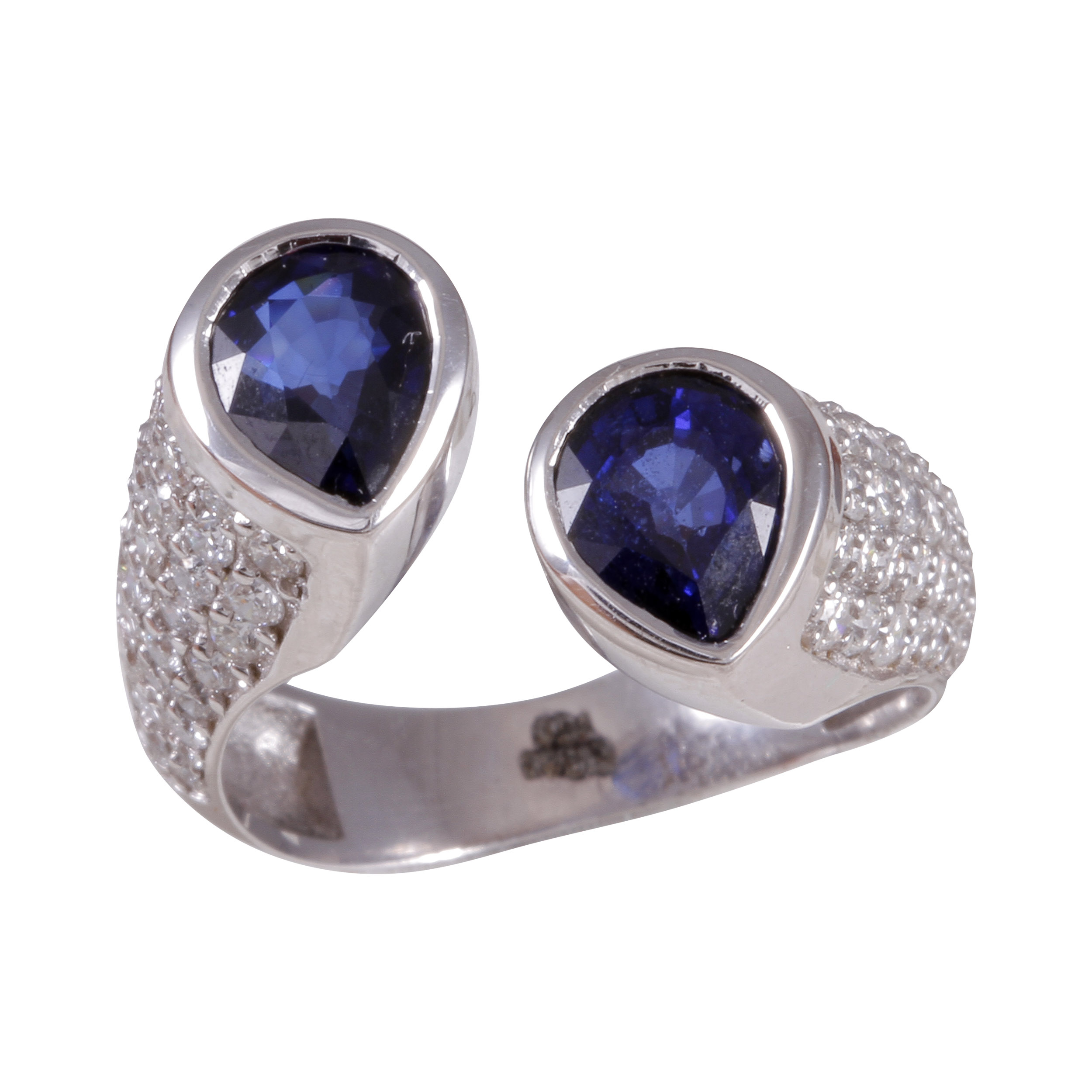 انگشتر طلا 18 عیار زنانه جواهری گاندی مدل 30170