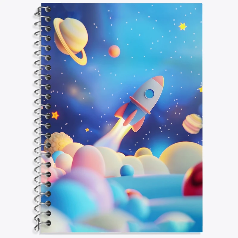 دفتر لغت 50 برگ خندالو طرح فضاپیما کد N2252