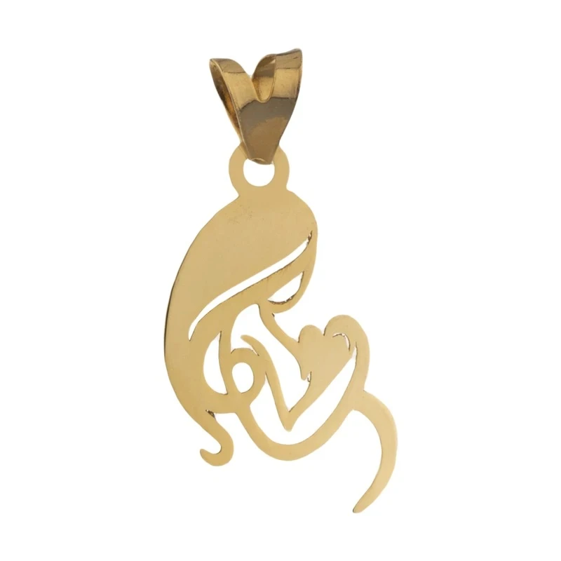 آویز گردنبند طلا 18 عیار زنانه وی وی گلد گالری مدل va .1991 مادر 6007