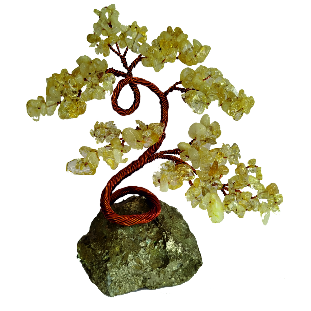 دکوری مدل درختچه سنگی سیترین کد ۱۹۸