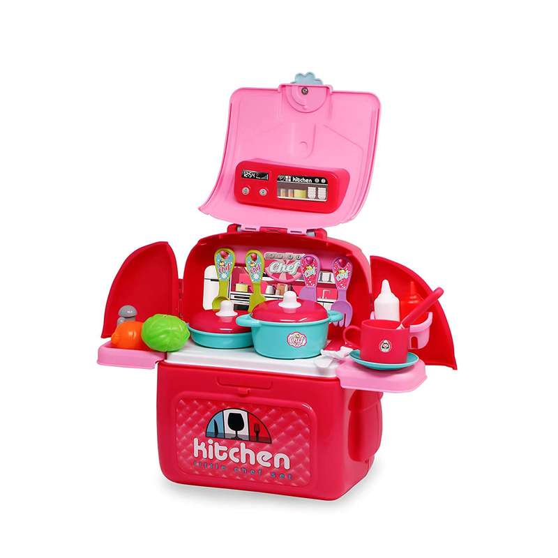 ست اسباب بازی آشپزخانه مدل کوله پشتی مجموعه 26 عددی