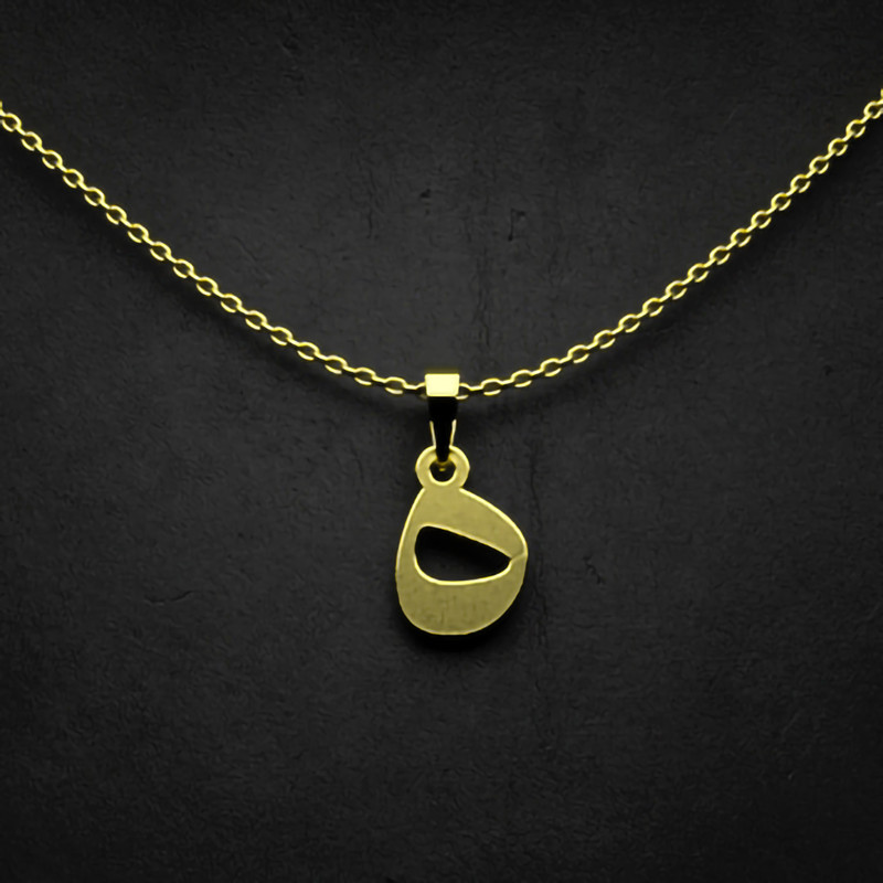 گردنبند طلا 18 عیار زنانه مدوپد مدل حرف ه کد I2-1-1159