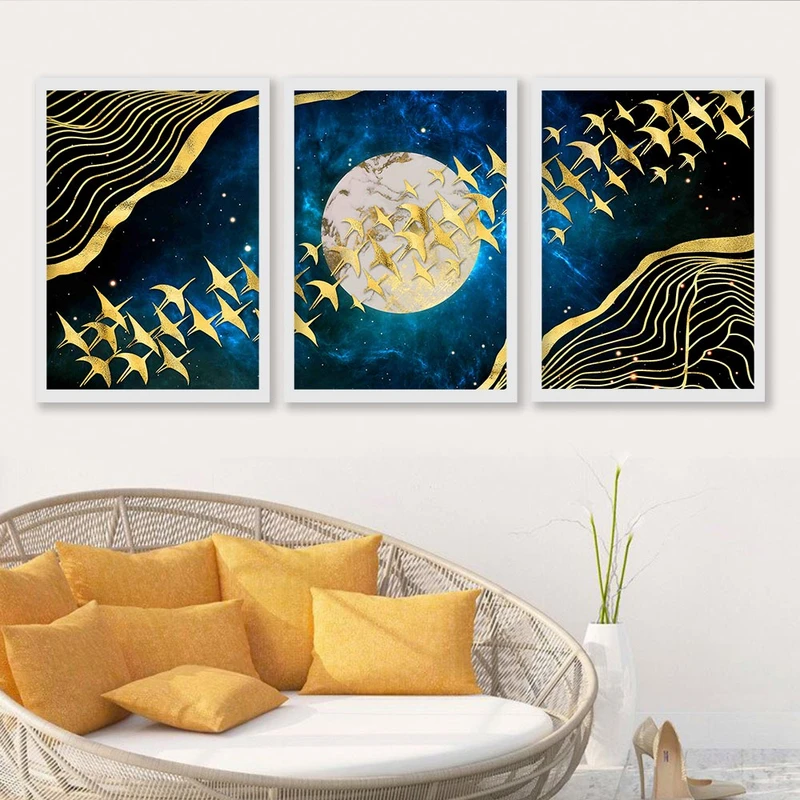 تابلو صبا طرح مدل دکوراتیو کد 251sw مجموعه 3 عددی