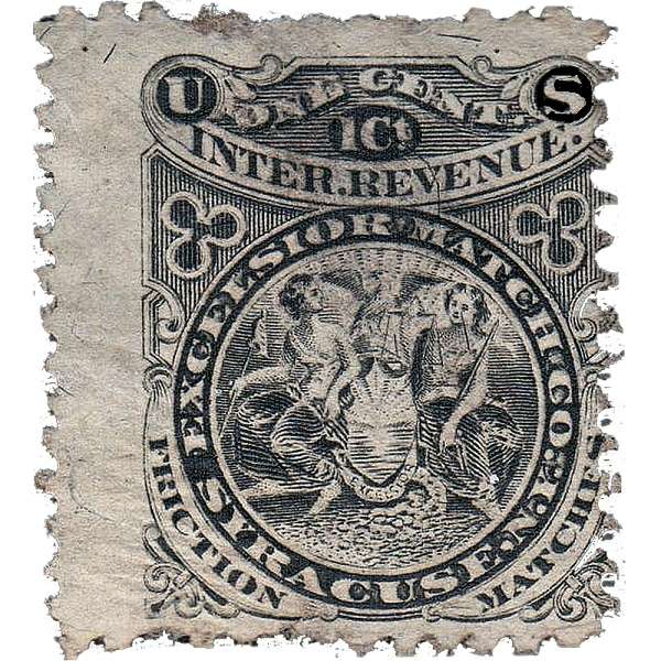 تمبر یادگاری مدل مهر نخورده مالیاتی سال 1871 کد RO82b