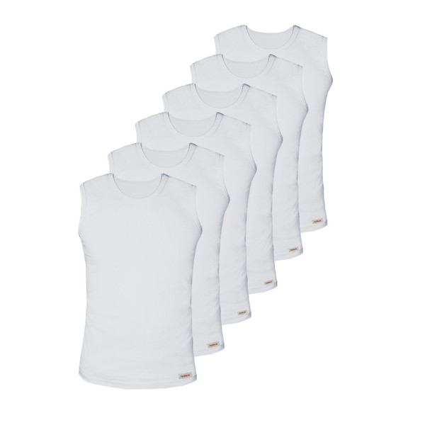 زیرپوش بدون آستین پسرانه پنبینه مدل صادراتی مجمموعه 6 عددی