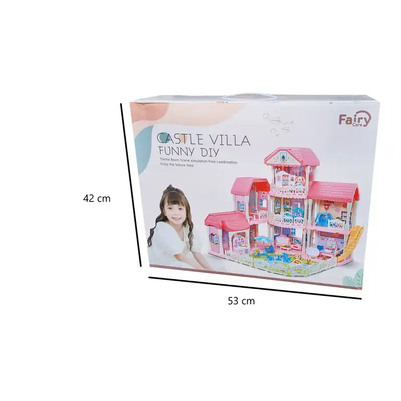 اسباب بازی طرح خانه عروسکی مدل CASTLE VILLA FUNNY DIY کد 430009