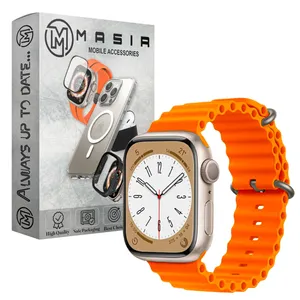  Masir Silicone Ocean Loop Strap suitable for Apple Watch Series 7 45mm