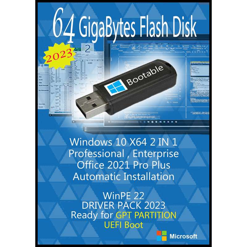 سیستم عامل Windows 10 Pro. Ent. X64 2023 - Office 2021 - Driver Pack نشر مایکروسافت سیستم عامل Windows 10 Pro. Ent. X64 2023 - Office 2021 - Driver Pack نشر مایکروسافت