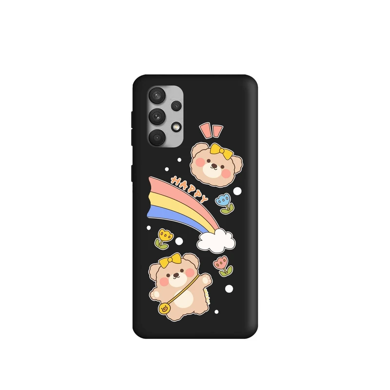 کاور طرح خرس رنگین کمان کد m688 مناسب برای گوشی موبایل سامسونگ Galaxy A32 4G