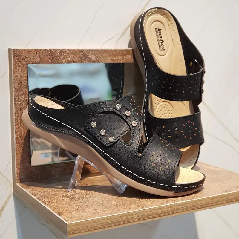 دمپایی زنانه مدل طبی کد 040 رنگ مشکی