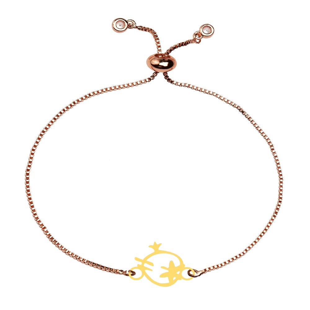 دستبند طلا 18 عیار زنانه کرابو طرح انار مدل kr101011