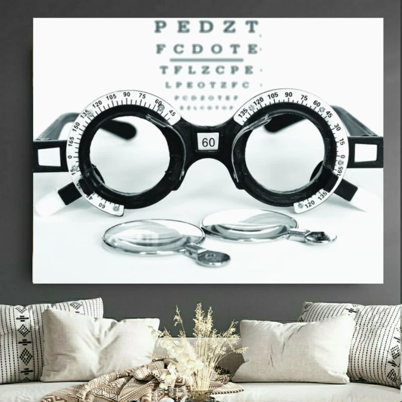 پوستر طرح عینک سنجش بینایی مدل آزمون دقت دید کد BK23842