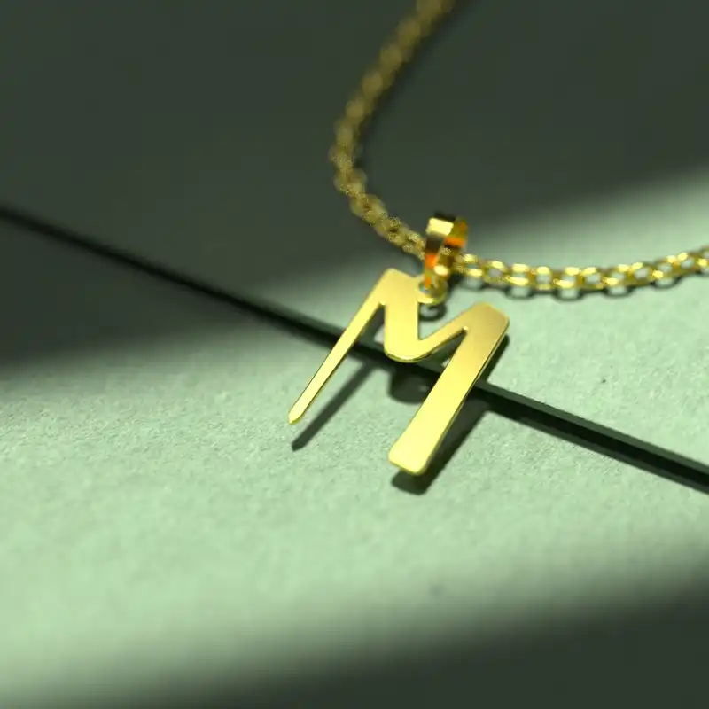 گردنبند طلا 18 عیار زنانه مدوپد مدل حرف M کد H3-1-1221