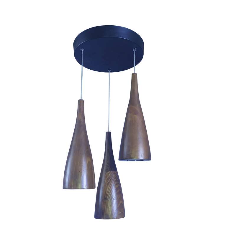 لوستر مدل چوبی کد LS - 1004