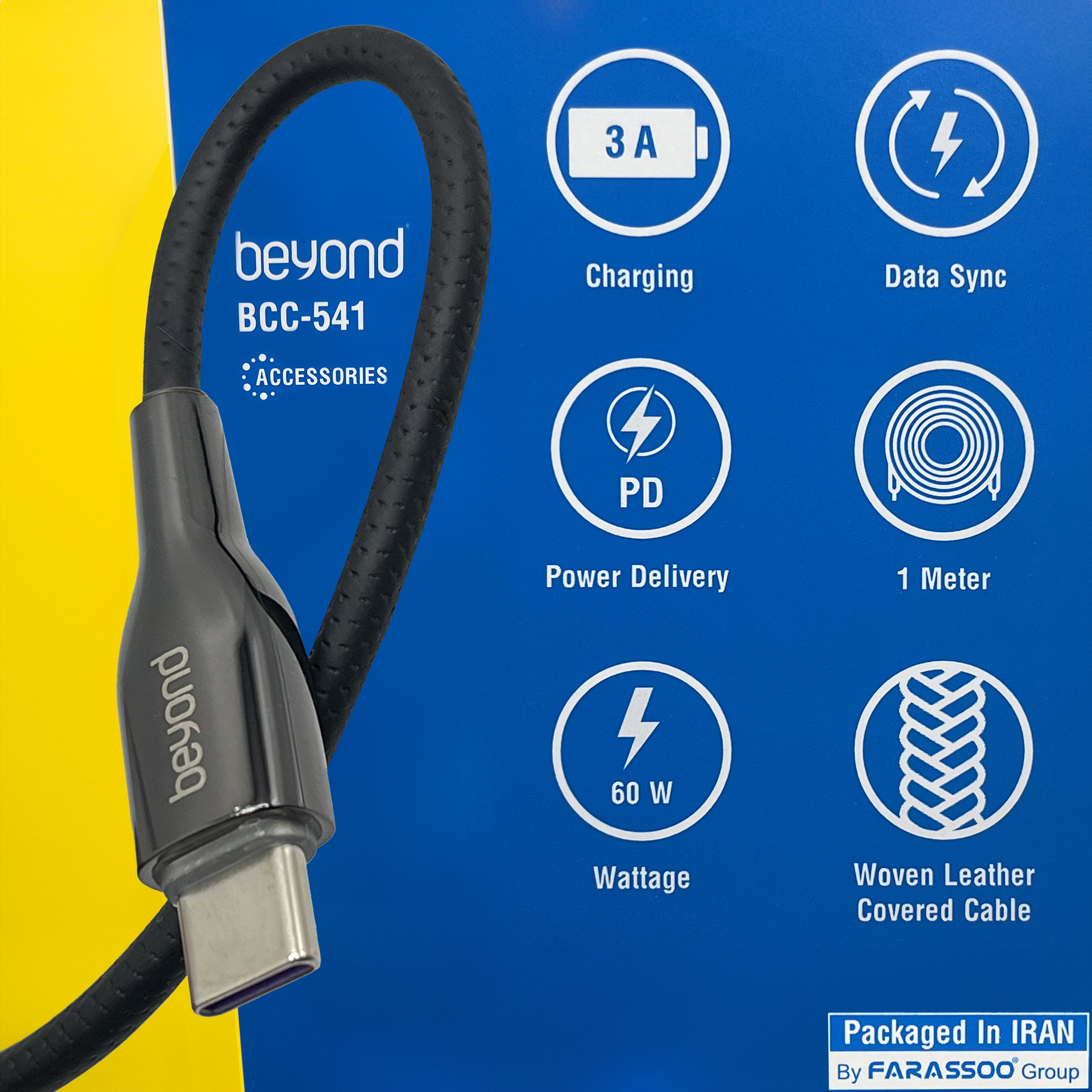 کابل USB-C بیاند مدل BUC-521LT FAST CHARGE طول 1 متر