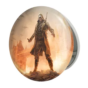 آینه جیبی خندالو طرح اساسینز کرید Assassin&#39;s Creed مدل تاشو کد 4974 