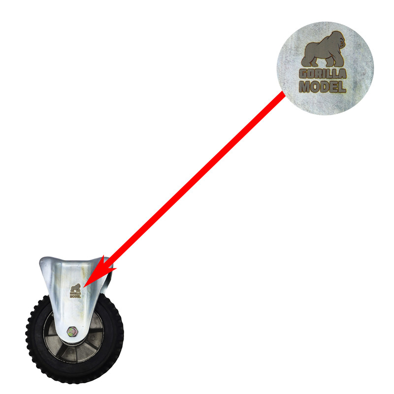 چرخ کفی‌دار مدل گوریلا کد YP-SABET-FELEZI-200*45MM