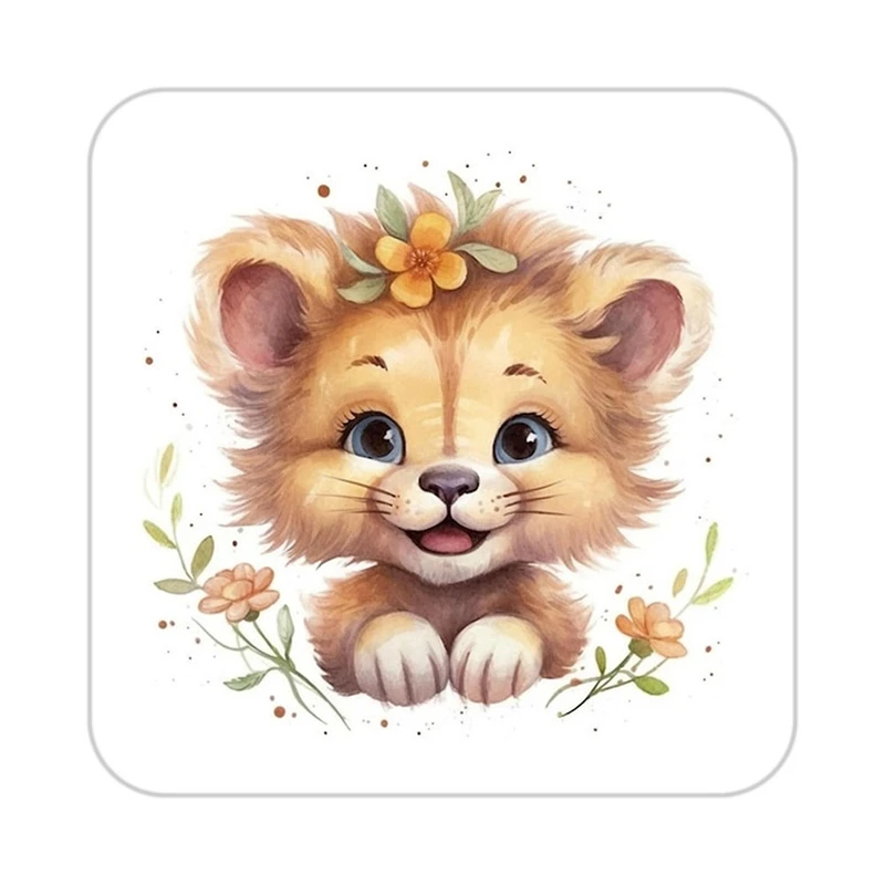 زیر لیوانی کاکتی طرح شیر مدل mp24298