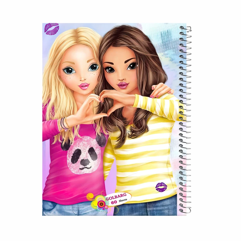 دفتر مشق 60 برگ گلبرگ طرح دوخواهر کد 60466