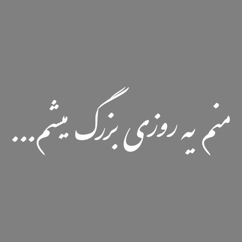 برچسب بدنه خودرو طرح منم یه روزی بزرگ میشم کد MT-W464