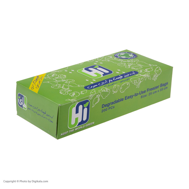 کیسه فریزر Hi مدل تجزیه پذیر بسته 200 عددی
