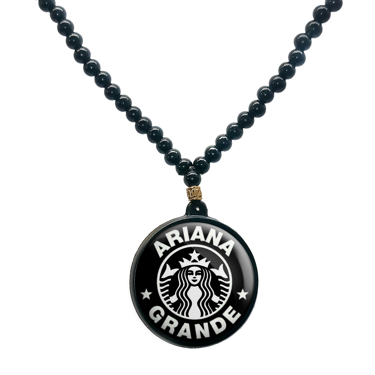 گردنبند پرمانه طرح آریانا گرانده کد pmd.17150 مدل دو طرفه