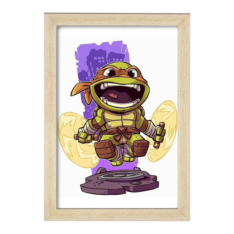 تابلو خندالو مدل مایکل آنجلو لاکپشت های نینجا  کد 13207