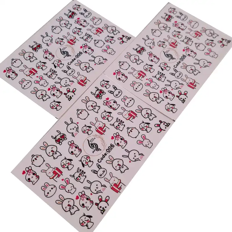 برچسب لنز ناخن مدل E6 مجموعه 3 عددی