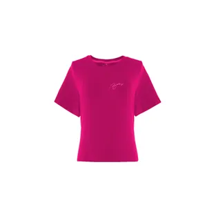 تی شرت آستین کوتاه زنانه بنیس مدل بیبی رنگ سرخابی