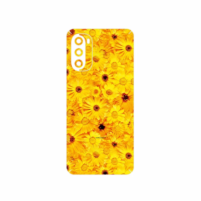 برچسب پوششی ماهوت مدل Yellow_Flower مناسب برای گوشی موبایل موتورولا Moto G52