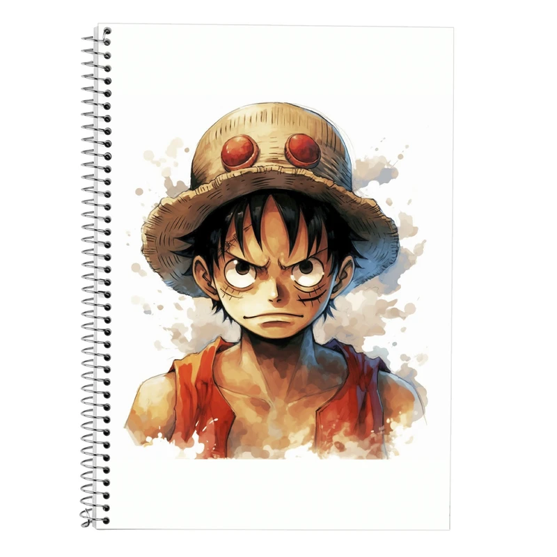 دفتر زبان 50 برگ مدوپد مدل دوخط طرح وان پیس One Piece کد DF10695