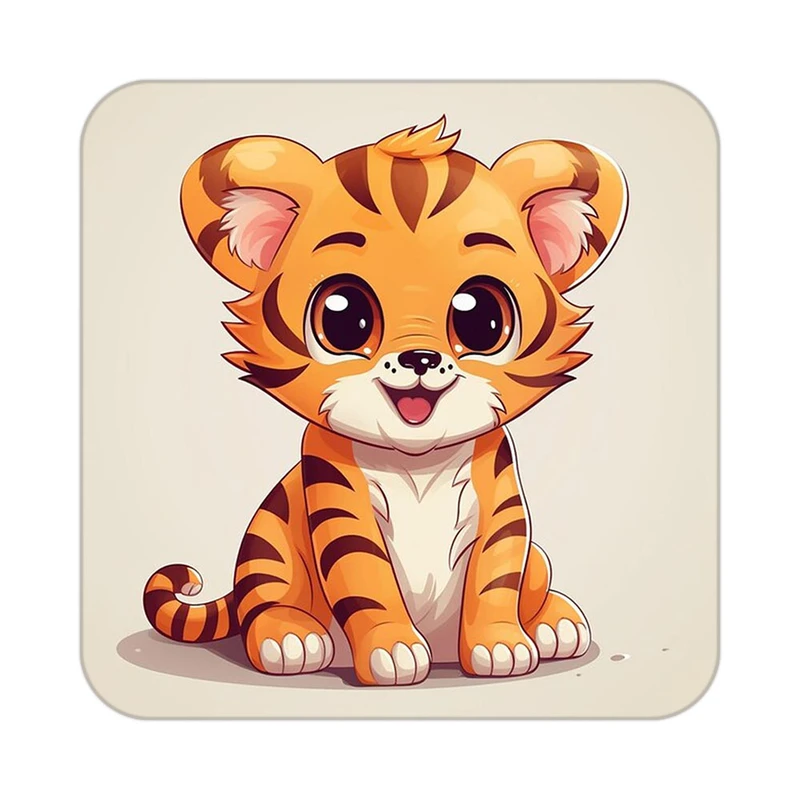 زیر لیوانی کاکتی طرح حیوانات کارتونی مدل mp28321