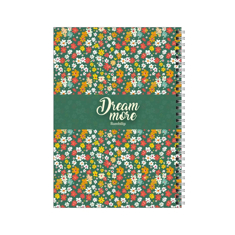 دفتر مشق 80 برگ بامبیلیپ طرح انگیزشی دخترانه گل گلی کد 2932452