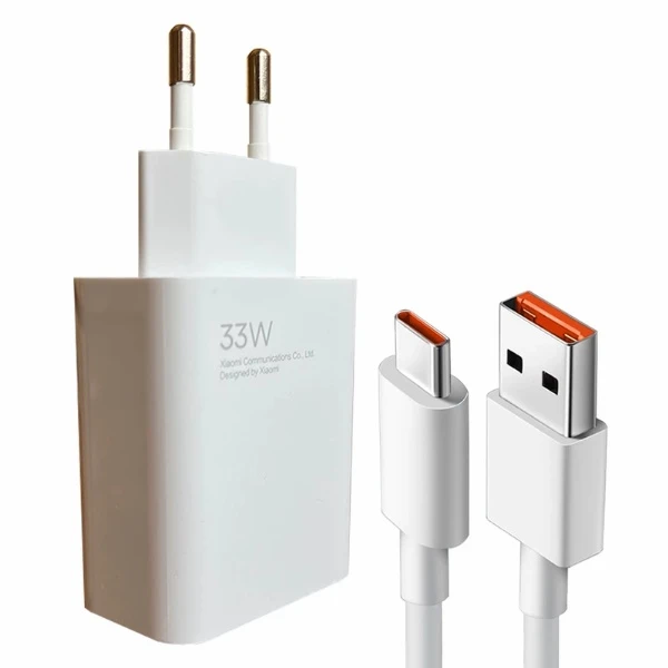 شارژر دیواری 33 وات توربو مدل note 12s به همراه کابل تبدیل USB-C