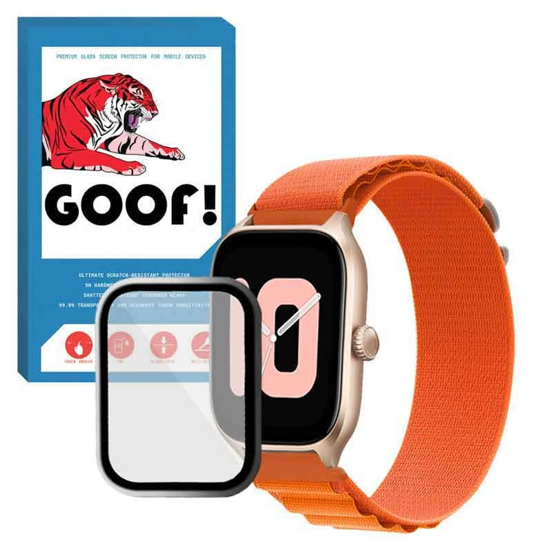 بند گوف مدل LOOP ALPINE مناسب برای ساعت هوشمند آمازفیت BIP U PRO به همراه محافظ صفحه نمایش