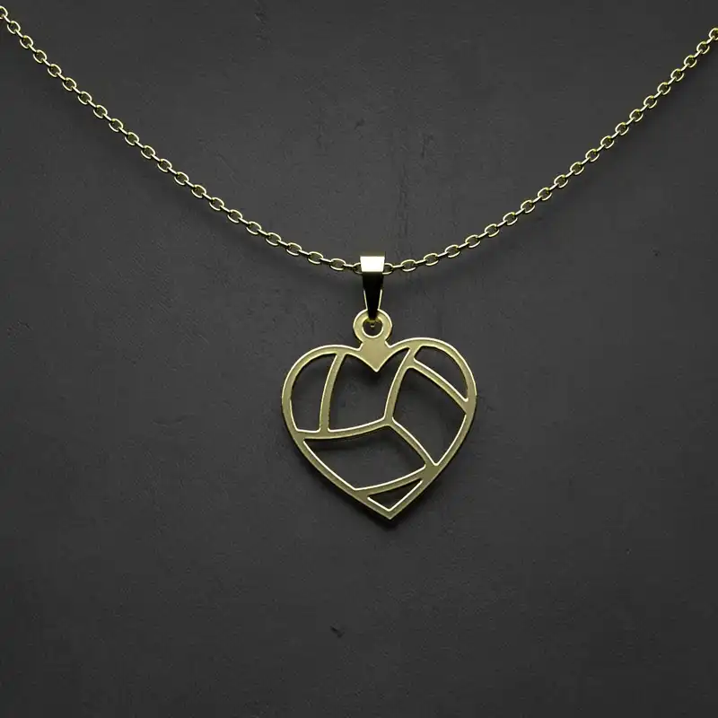 گردنبند طلا 18 عیار زنانه مدوپد مدل قلب کد JJ1030