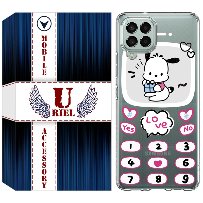 کاور یوریل قاب مدل Clear کد 16 طرح موبایلی مناسب برای گوشی موبایل سامسونگ Galaxy A12 / A12 Nacho / M12 / F12