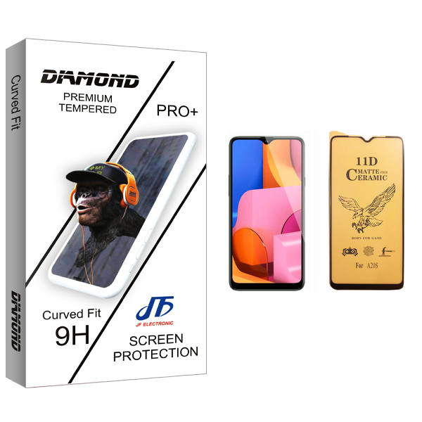 محافظ صفحه نمایش سرامیکی جی اف مدل Diamond glass مناسب برای گوشی موبایل سامسونگ Galaxy A20s