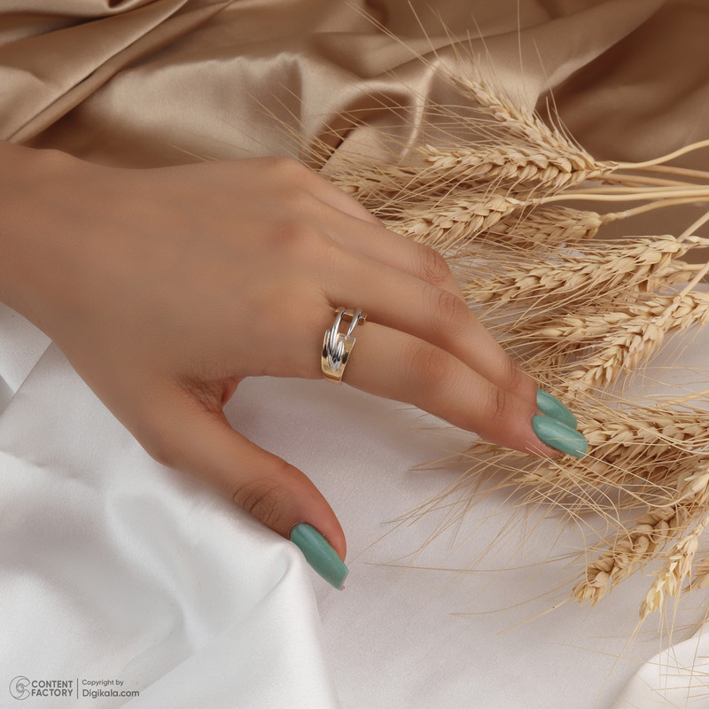 انگشتر طلا 18 عیار زنانه گلدم مدل R352003  - 8