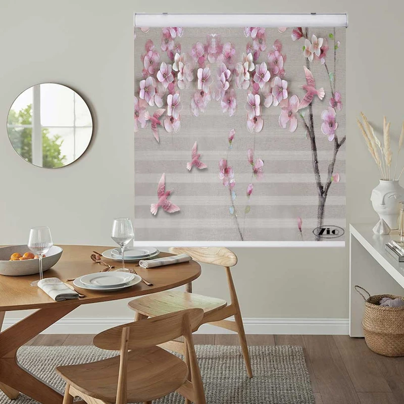 پرده زبرا زیو کد 3D1302 سایز 150x150 سانتی متر