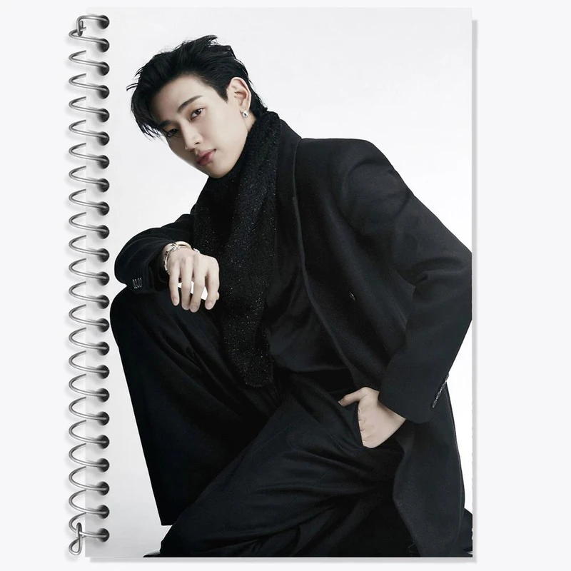 دفتر زبان 50 برگ خندالو مدل سه خط طرح بم بم گروه گات سون GOT7 کد 20933