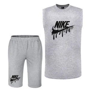 ست تاپ و شلوارک مردانه مدل  B25 رنگ طوسی