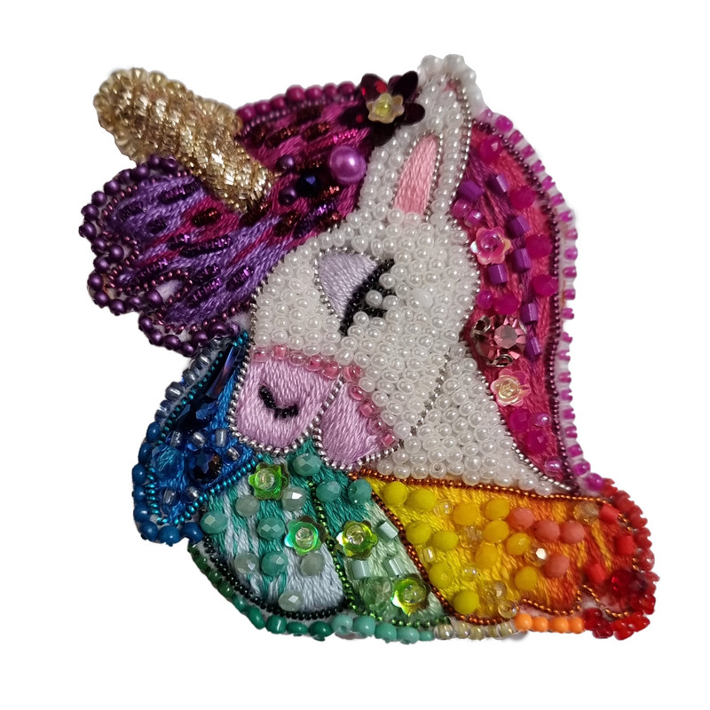 سنجاق سینه دخترانه مدل اسب تک شاخ جواهردوزی کد GOL800