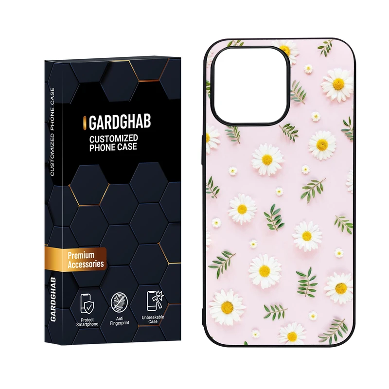 کاور گارد قاب مدل دور ژله ای پشت گلس گل مناسب برای گوشی موبایل اپل iPhone 15 Pro Max