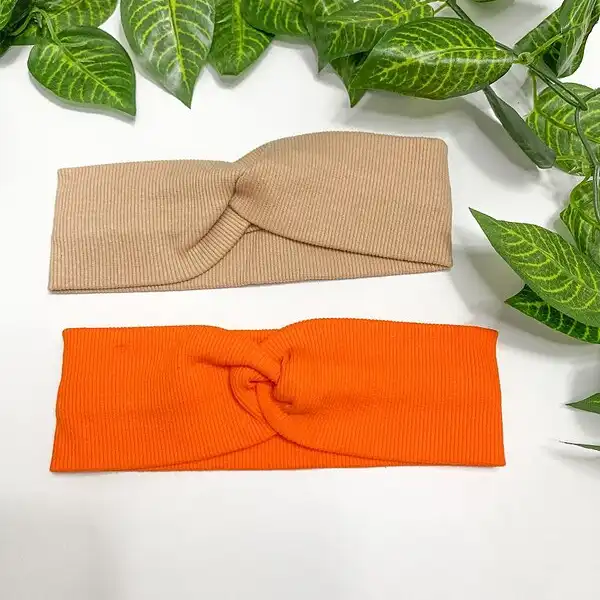 هدبند گره ای تک رنگ مدل کبریتی 02