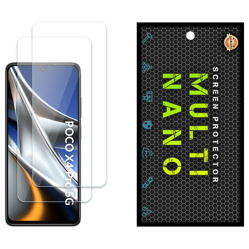 محافظ صفحه نمایش مولتی نانو مدل X-S2N مناسب برای گوشی موبایل شیائومی Poco X4 Pro 5G بسته دو عددی