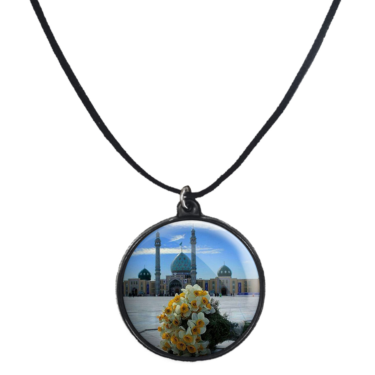 گردنبند پرمانه طرح امام زمان کد pmb.24130 مدل دو طرفه