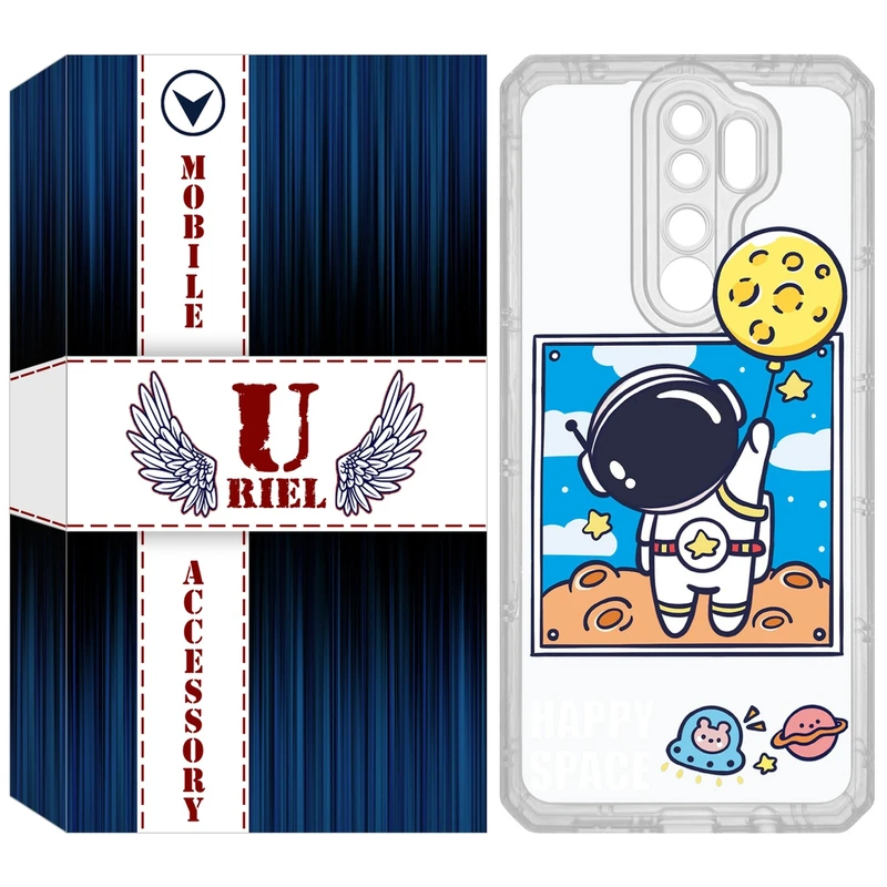 کاور یوریل مدل Clear کد 7 طرح فضانورد مناسب برای گوشی موبایل شیائومی Redmi Note 8 Pro