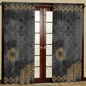 پرده مدل طرح دار  هازان پانچی کد 4277 سایز 140x200 سانتی متر